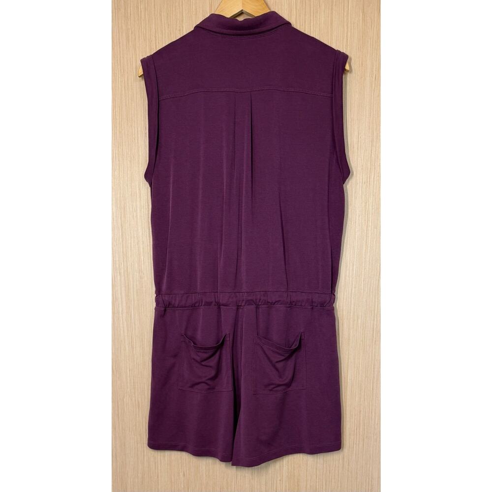 Lou & Grey Modal Blend Romper Womens Large Stretch Drawstring Minimalist Comfy - Picture 5 of 13